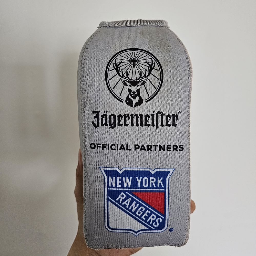 Jägermeister New York Rangers Liquor Bottle Cover Koozie